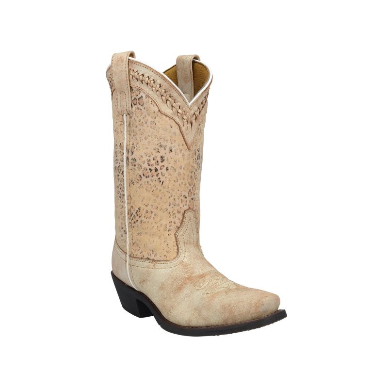 LAREDO - WOMEN'S FADE TO CAT WESTERN BOOTS - SQUARE TOE-OFF WHIT
