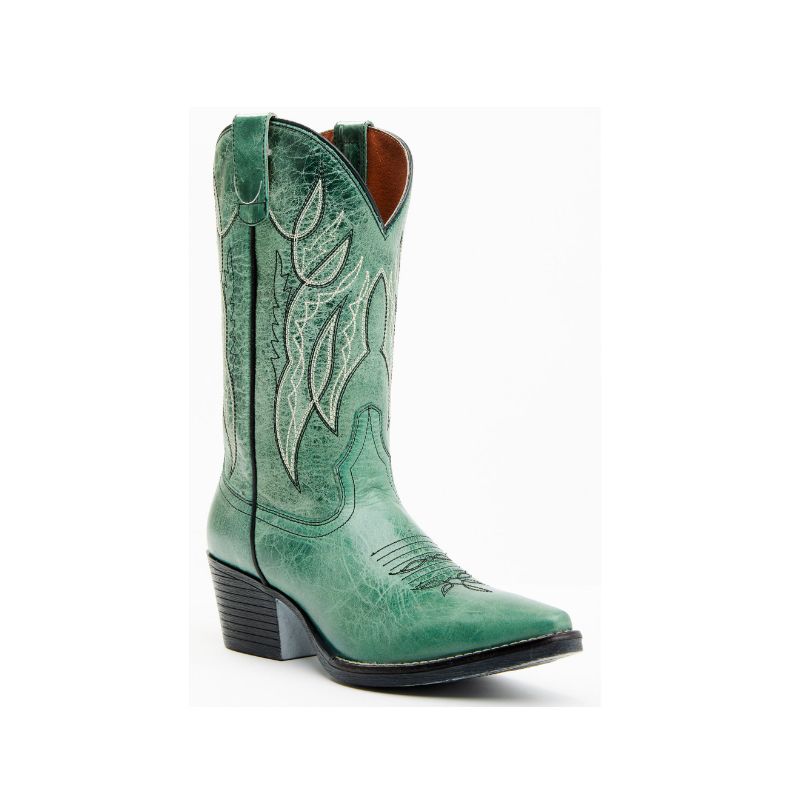 LAREDO - WOMEN'S LIVIA WESTERN BOOTS - SNIP TOE-GREEN