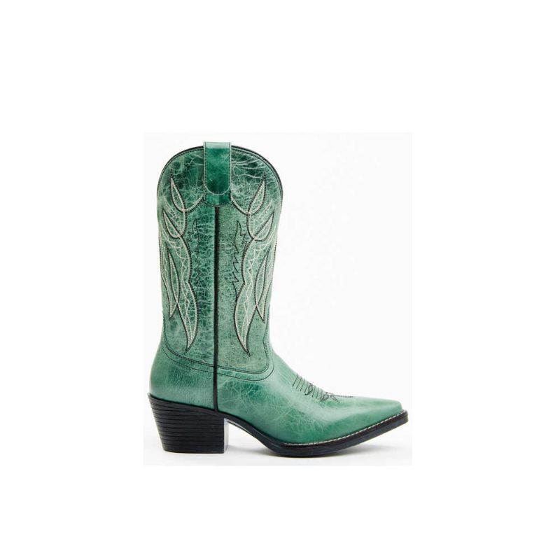 LAREDO - WOMEN'S LIVIA WESTERN BOOTS - SNIP TOE-GREEN