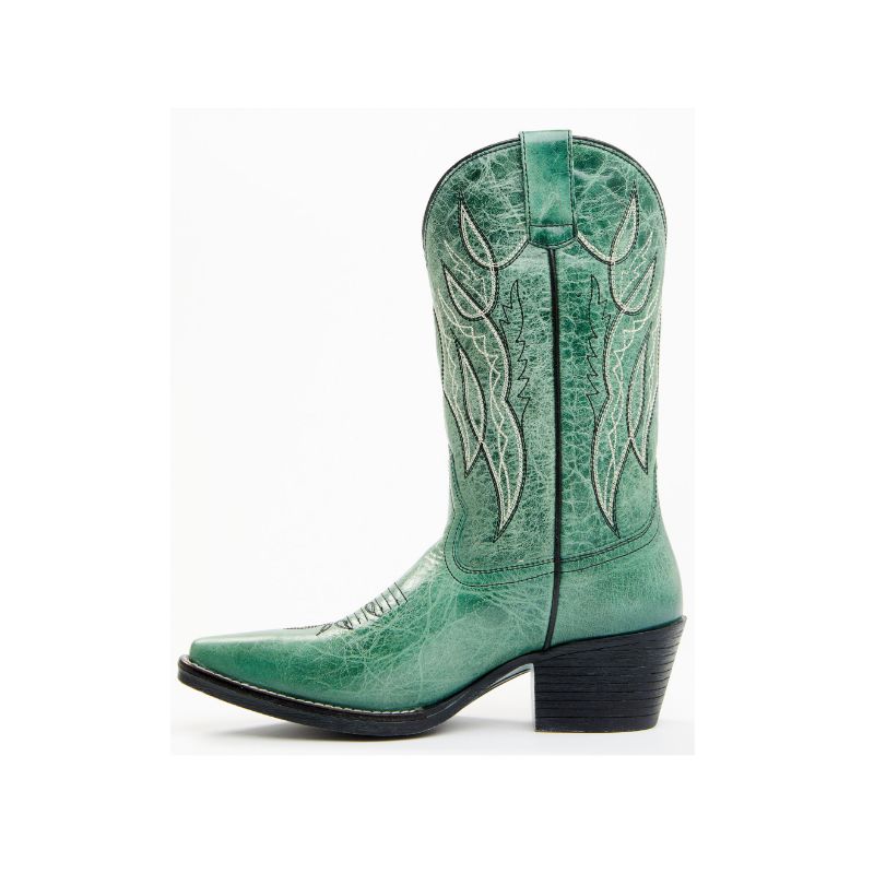 LAREDO - WOMEN'S LIVIA WESTERN BOOTS - SNIP TOE-GREEN