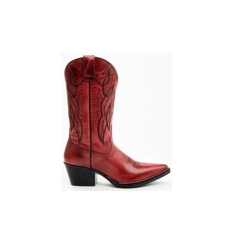 LAREDO - WOMEN'S LIVIA WESTERN BOOTS - SNIP TOE-RED