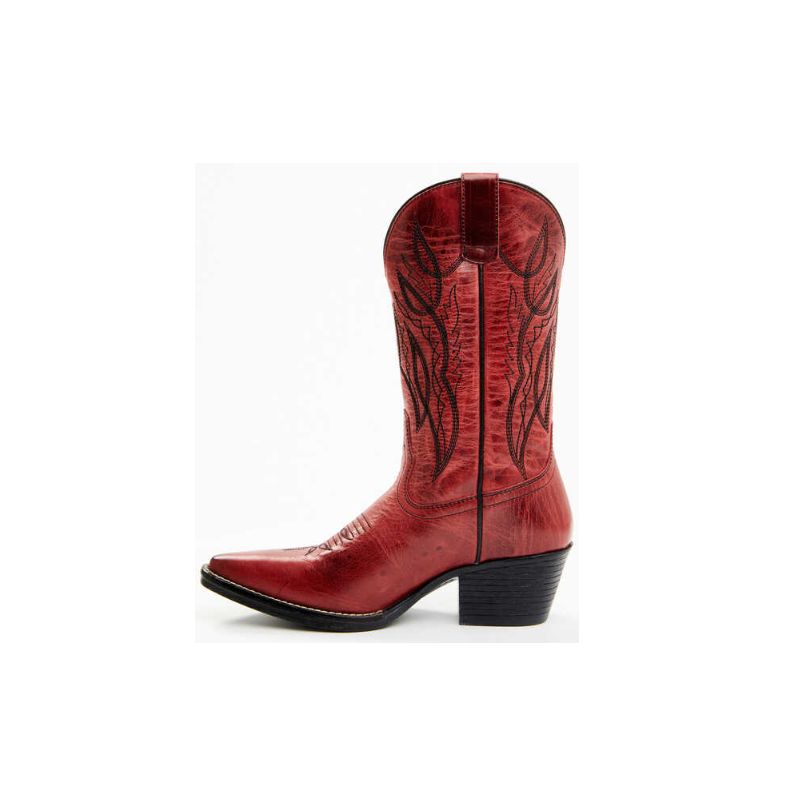 LAREDO - WOMEN'S LIVIA WESTERN BOOTS - SNIP TOE-RED