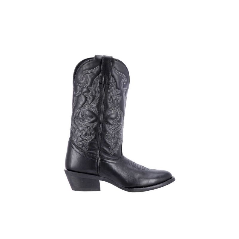 LAREDO - WOMEN'S MADDIE WESTERN BOOTS - MEDIUM TOE-BLACK