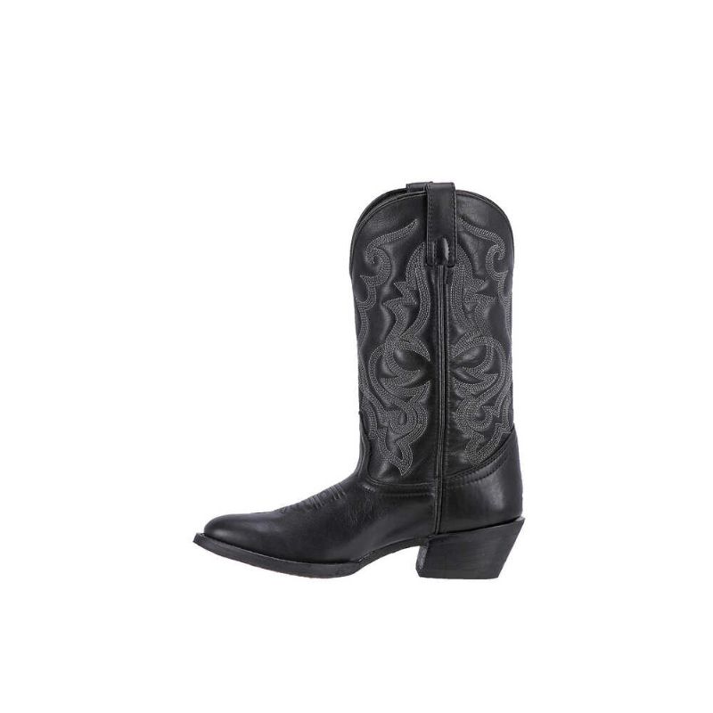 LAREDO - WOMEN'S MADDIE WESTERN BOOTS - MEDIUM TOE-BLACK