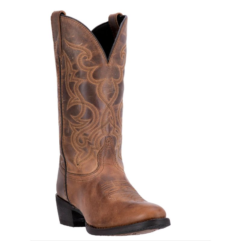 LAREDO - WOMEN'S MADDIE WESTERN BOOTS - ROUND TOE-TAN