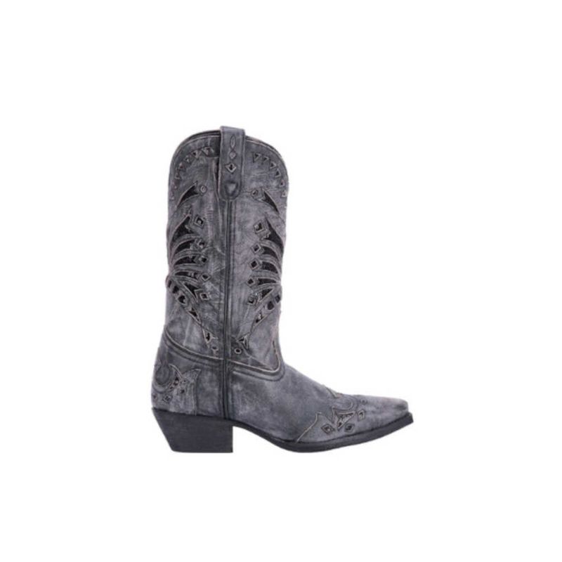 LAREDO - WOMEN'S LEATHER STEVIE WESTERN BOOTS-BLACK