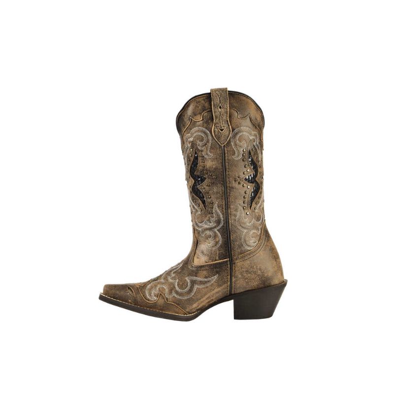 LAREDO - WOMEN'S LUCRETIA STUDDED SNAKE INLAY WESTERN BOOTS - SN