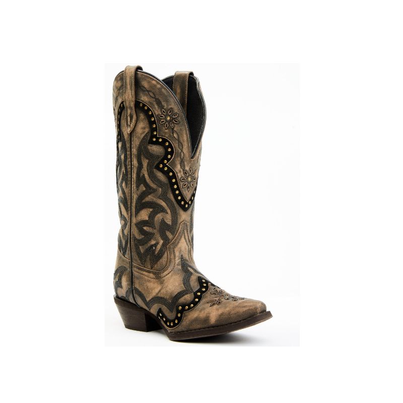 LAREDO - WOMEN'S SKYLA FLORAL STUDDED WESTERN PERFORMANCE BOOTS - Click Image to Close