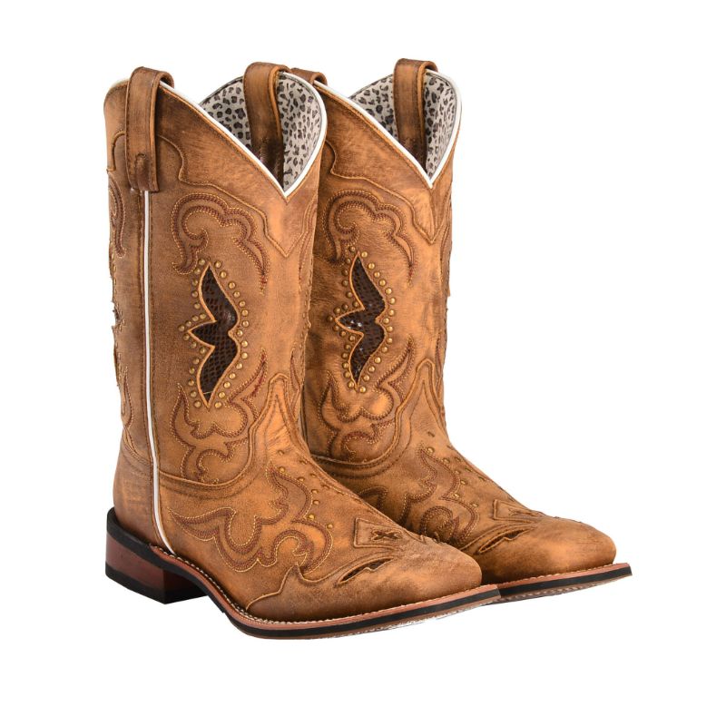 LAREDO - WOMEN'S SPELLBOUND WESTERN PERFORMANCE BOOTS - BROAD SQ - Click Image to Close