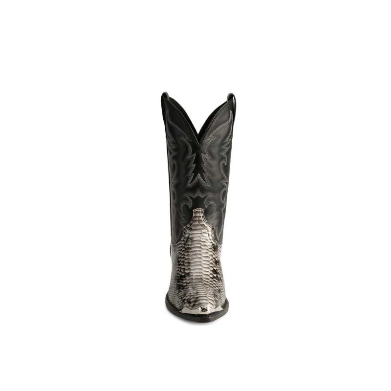 LAREDO - MEN'S MONTY SNAKE PRINT WESTERN BOOTS-NATURAL