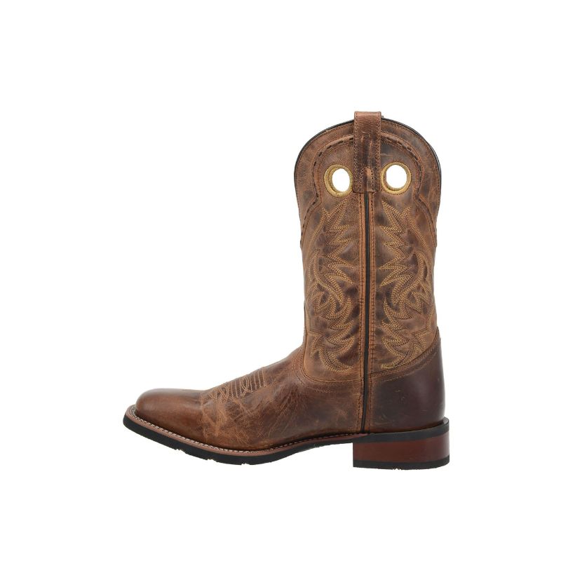 LAREDO - MEN'S KANE WESTERN BOOTS - BROAD SQUARE TOE-TAN