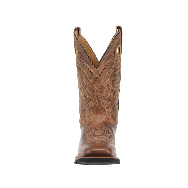 LAREDO - MEN'S KANE WESTERN BOOTS - BROAD SQUARE TOE-TAN