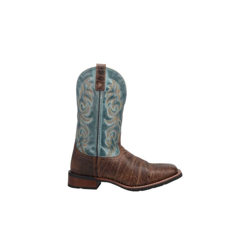 LAREDO - MEN'S BISBEE WESTERN BOOTS - BROAD SQUARE TOE-BROWN