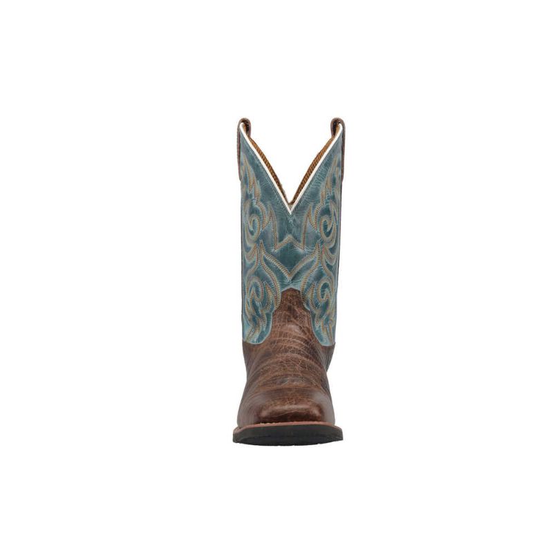 LAREDO - MEN'S BISBEE WESTERN BOOTS - BROAD SQUARE TOE-BROWN