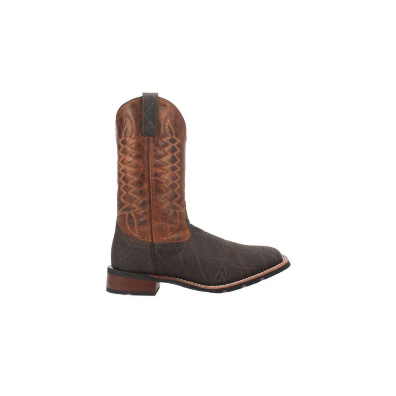 LAREDO - MEN'S DILLON WESTERN BOOTS - BROAD SQUARE TOE-BROWN