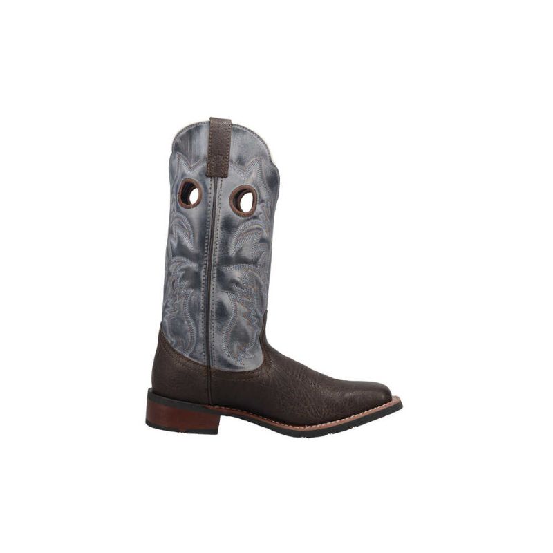 LAREDO - MEN'S TAYLOR WESTERN BOOTS - BROAD SQUARE TOE-BROWN