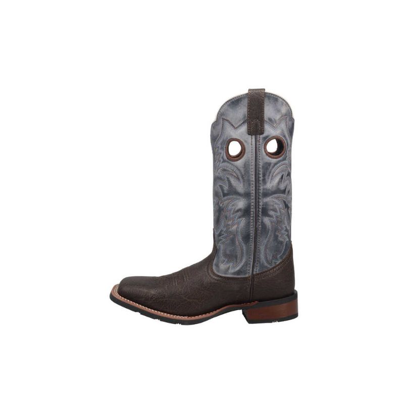 LAREDO - MEN'S TAYLOR WESTERN BOOTS - BROAD SQUARE TOE-BROWN