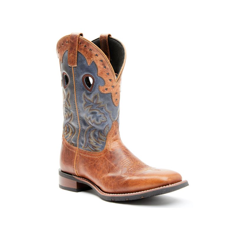 LAREDO - MEN'S TOP WESTERN BOOTS - BROAD SQUARE TOE-TAN