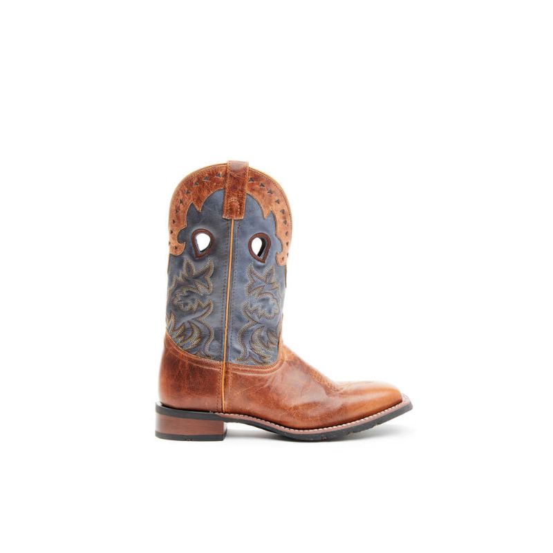 LAREDO - MEN'S TOP WESTERN BOOTS - BROAD SQUARE TOE-TAN