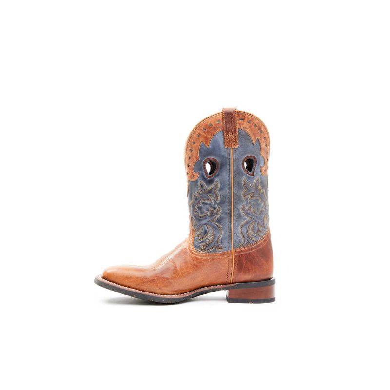 LAREDO - MEN'S TOP WESTERN BOOTS - BROAD SQUARE TOE-TAN