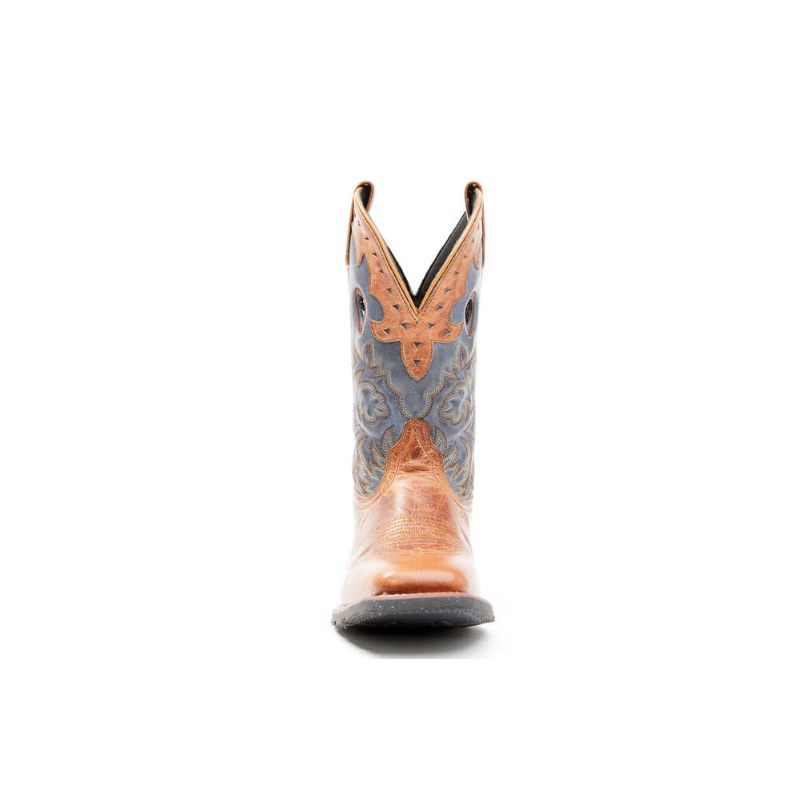 LAREDO - MEN'S TOP WESTERN BOOTS - BROAD SQUARE TOE-TAN