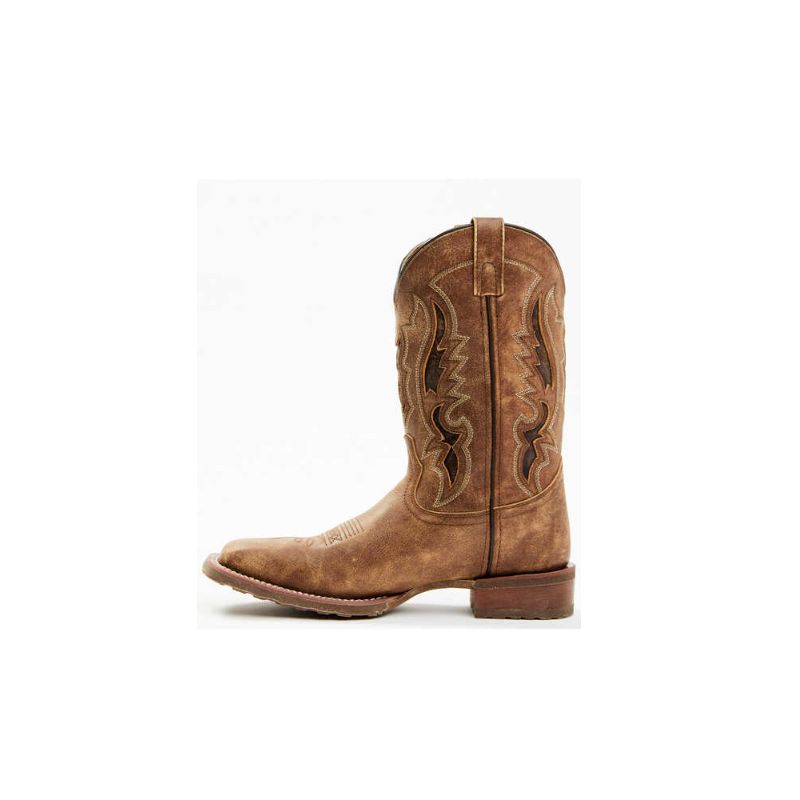 LAREDO - MEN'S DISTRESSED LEATHER WESTERN BOOTS - BROAD SQUARE T