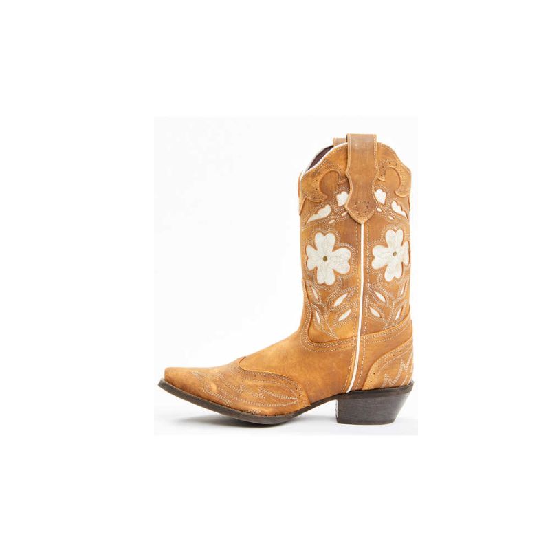 LAREDO - WOMEN'S UNDERLAY WESTERN BOOTS - SNIP TOE-BROWN